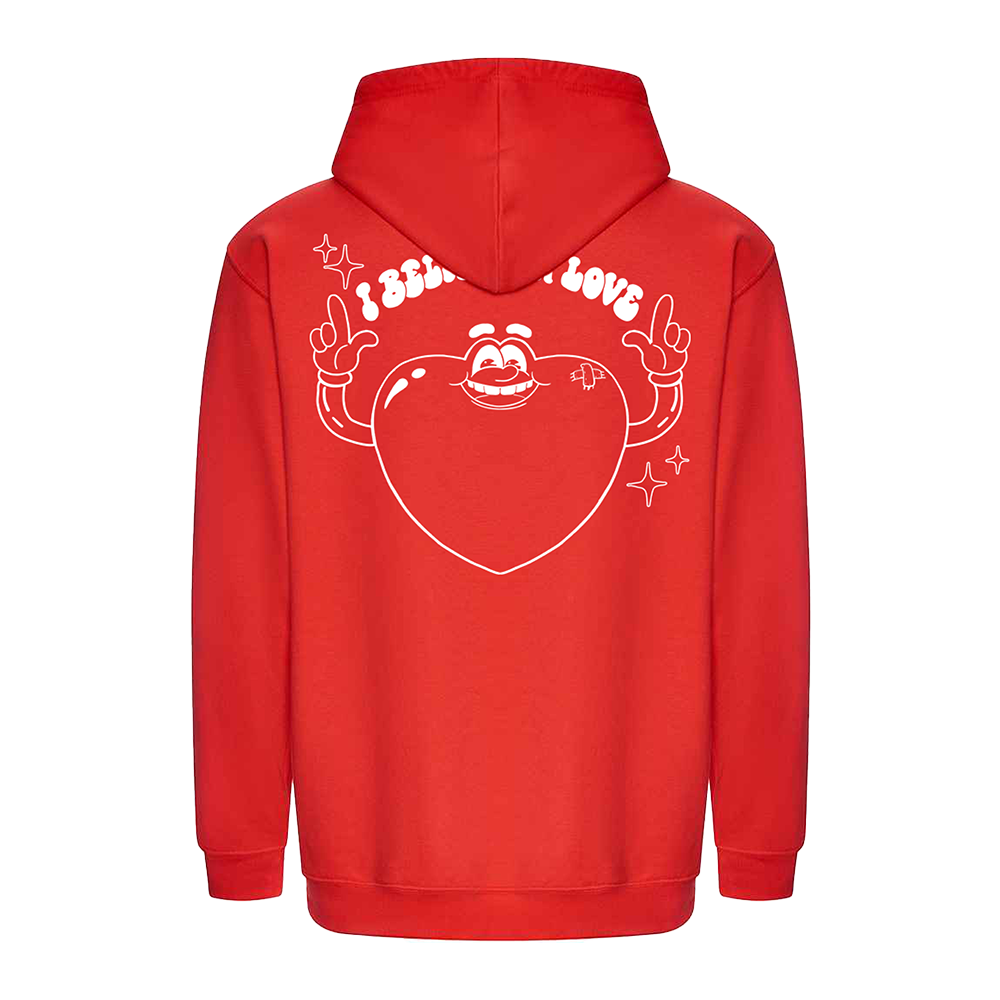‘I Believe In Love’ Red Hoodie