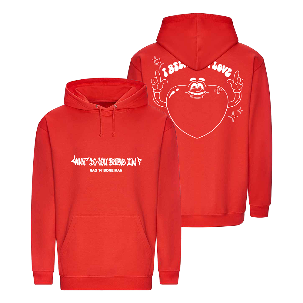 ‘I Believe In Love’ Red Hoodie
