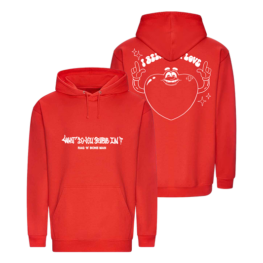 ‘I Believe In Love’ Red Hoodie